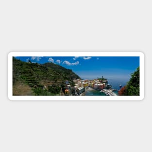 View on the cliff town of Vernazza, one of the colorful Cinque Terre on the Italian west coast Sticker